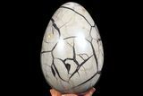 Bargain, Septarian Dragon Egg Geode - Black Crystals #67780-3